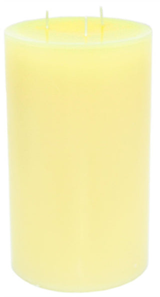 Elegant Handcrafted 3 Wick Cream Pillar Candle ~ Extra Large Ivory Wax Church Candle 23cm