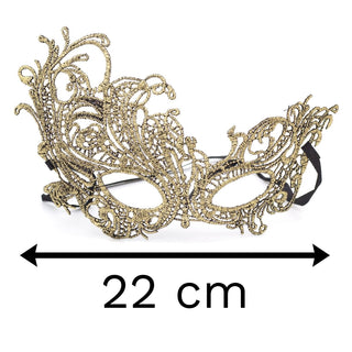 Elegant Lace Venetian Mask Gold Masquerade Mask | Masquerade Ball Costumes Carnival Costumes Women | Ladies Fancy Dress Halloween Mask