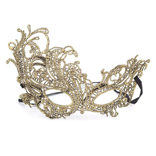 Elegant Lace Venetian Mask Gold Masquerade Mask | Masquerade Ball Costumes Carnival Costumes Women | Ladies Fancy Dress Halloween Mask
