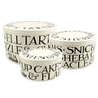 Emma Bridgewater Black Toast & Marmalade Set Of 3 Cake Tins | Cake Storage Tins