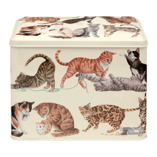 Emma Bridgewater - Cats Rectangle Tin Caddy | Kitchen Canister Storage Caddy Tin