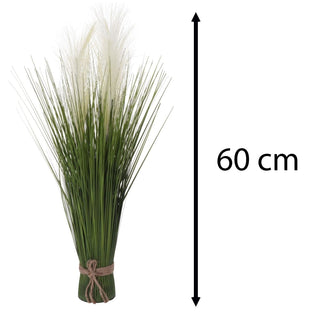 Freestanding Artificial Floral Grass Bouquet | Decorative Faux Grass Spray 60cm