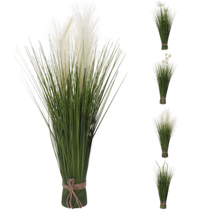 Freestanding Artificial Floral Grass Bouquet | Decorative Faux Grass Spray 60cm