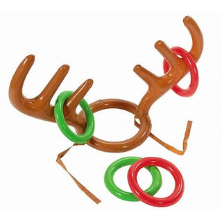 Inflatable Rudolf Reindeer Antler Hat Ring Toss Christmas Party Game