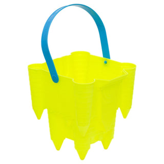 Kids Coloured Buckets Sandcastle Bucket | Childrens Plastic Beach Bucket Sand Toy | Sandpit Bucket Beach Toy - Colour Varies One Supplied