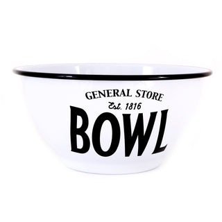 Large White Enamel Kitchen Cake Mixing Bowl | Multi-purpose Metal Bowl | Salad Fruit Serving Bowl