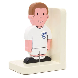 Male Footballer Wooden Bookends For Kids | Childrens Book Ends | Book Stoppers For Shelves, Kids Room or Nursery Decor - Hand Made in UK