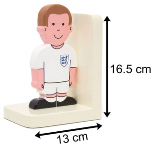 Male Footballer Wooden Bookends For Kids | Childrens Book Ends | Book Stoppers For Shelves, Kids Room or Nursery Decor - Hand Made in UK