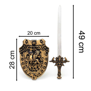 Medieval Knight Costume | Children's Toy Sword & Shield | Fancy Dress for Kids