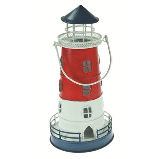 Metal Lighthouse Tealight Candle Holder ~ Charming Nautical Tea Light Candle Pot