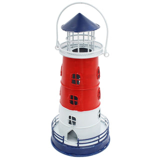 Metal Lighthouse Tealight Candle Holder ~ Charming Nautical Tea Light Candle Pot