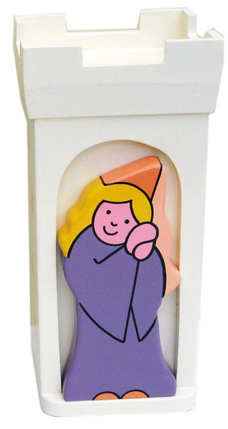 Princess Tower Money Box | Childrens Wooden Money Box | Piggy Bank, Saving Pot for Kids Room or Nursery Decor - Hand made in UK