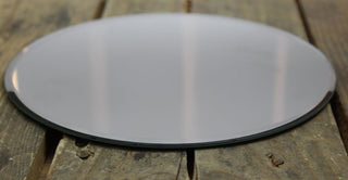 Round Glass Mirror Candle Plate Stand 20Cm