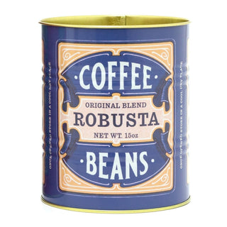 Set Of 2 Replica Vintage Coffee Beans Cans | Retro Metal Display Tins - Coffee