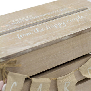 Shabby Chic Wedding Card Post Box | Wooden Wedding Guest Letter Box | Wedding Card Envelope Box