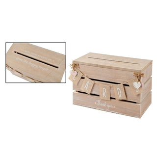 Shabby Chic Wedding Card Post Box | Wooden Wedding Guest Letter Box | Wedding Card Envelope Box