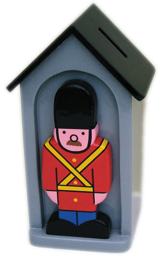 Soldier Sentry Box Money Box | Childrens Wooden Money Box | Piggy Bank, Saving Pot for Kids Room or Nursery Decor - Hand made in UK