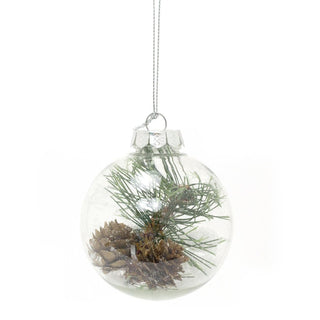 Traditional Pine Cone And Berry Christmas Tree Bauble Sets | Snowball Christmas Tree Ornament | Xmas Tree Bauble Hanging Christmas Decoration