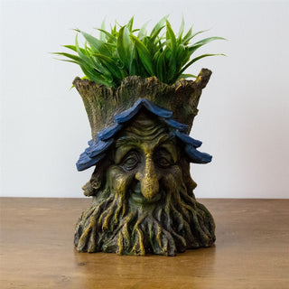 Tree Man Planter | Green Man Garden Ornaments Tree Man Face Garden Plant Pot
