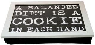 Vintage Quote Lap Tray ~ 43X32 White Laptray With A Bean Bag Base