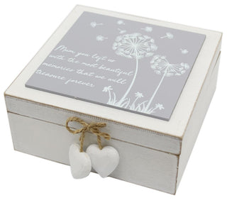 White Wooden Bereavement Keepsake In Loving Memory Box ~ Mum