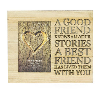 Wooden Cut Out Word Photo Frame 4 X 6 ~ Friends