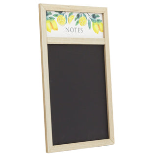 Lemon Design Wooden Kitchen Chalkboard | Hanging Chalkboard Kitchen Blackboard Memo Board | Kitchen Notice Board Chalk Board Weekly Planner Board - 57cm