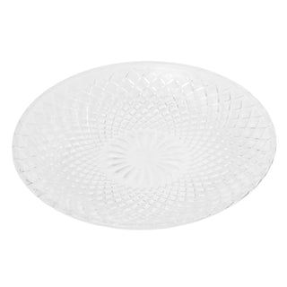 Round Vintage Style Glass Decorative Vanity Tray, 24.5cm Glass Candle Plate