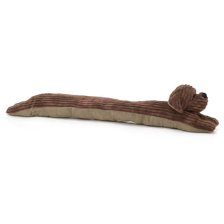 Take Me Home Ribbed Fabric Dog Draught Excluder ~ Chocolate