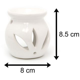 Ceramic Oil Burner With Scented Wax Melt Included | Tealight Candle Holder Essential Oil Fragrance Burner