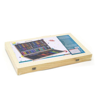 180 Piece Children's Art Set With Wooden Carry Case | Kids Colouring Sets Art Set For Kids | Childs Painting And Colouring Set Arts And Crafts For Kids