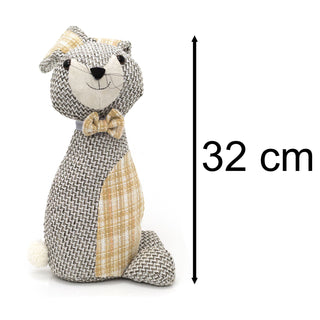 Handsome Hare Country Rabbit Door Stop | Decorative Woven Fabric Animal Doorstop | Novelty Door Stopper Weighted Indoor Door Stop