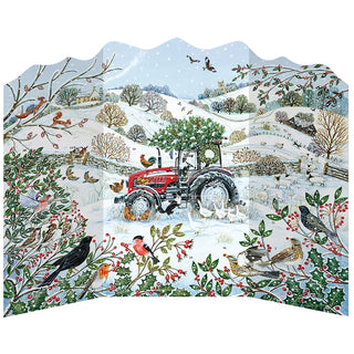 Christmas Tractor Large 3D Advent Calendar, 45.5cm 24 Door Countdown
