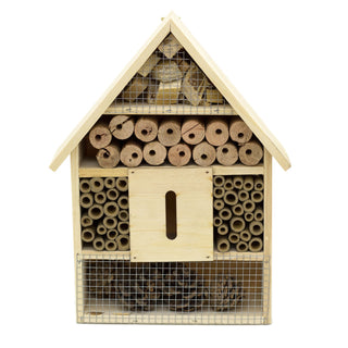 30cm Wooden Insect Hotel Wooden Insect House | Garden Bug Hotel Nesting Habitat For Bees, Butterflies, Ladybirds | Bug Houses For Garden