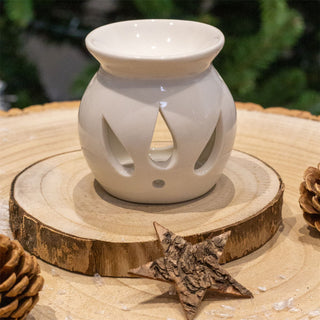 Ceramic Wax Burner & Scented Melt | Tealight Holder & Essential Oil Burner - 8cm
