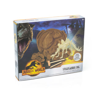 Jurassic World Dominion Fossil Dig Kit | Stegosaurus Dinosaur Dig Kit Dinosaur Fossil Dig Up Kit | Dinosaur Fossils Palaeontology Dig Out Set - Dinosaur Gifts