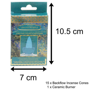 15 Backflow Incense Cones And Ceramic Burner | Waterfall Back Flowing Incense Cones With Holder | Aromatherapy Burner