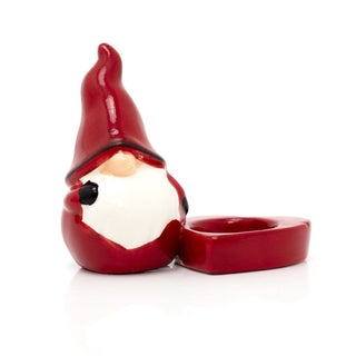 Ceramic Nordic Santa Gonk Tealight Holder Ornament | Gonk Tealight Candle Holder