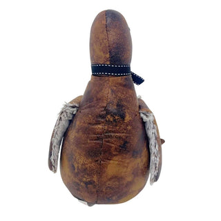Edgar Duck Door Stop, 32cm Weighted Faux Leather Bird Doorstop - 1.7kg