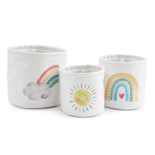 Set Of 3 Baby Rainbow Storage Baskets | Children's Toy & Nursery Storage Boxes
