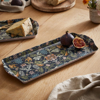 Ulster Weavers Finch & Flower Tray | Kitchen Serving Tray With Handles - 38cm