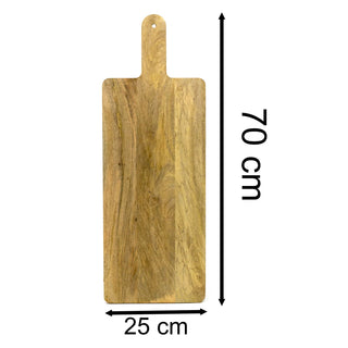 Extra Large Mango Wood Chopping Board On Legs Rustic Wooden Cutting Board - 70cm