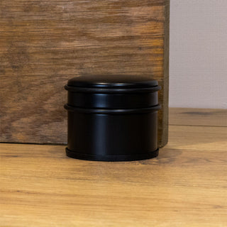 Chunky Round Black Doorstop | Stainless Steel Rubber Door Stop with Bumper - 9cm