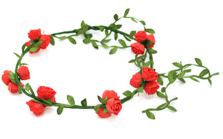 Rose Flower Hair Headband Headdress Garland Crown For Wedding, Parties, Festival ~ Colour Varies