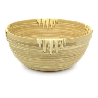30cm Large Round Bamboo Presentation Bowl | Decorative Wooden Display Dish | Eco Friendly Bamboo Table Centerpieces