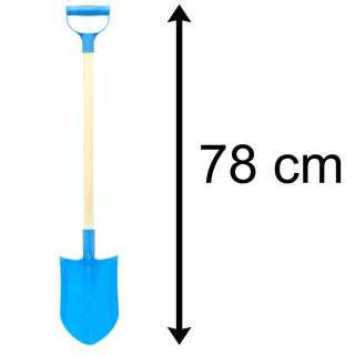 Toyrific Super Spade ~ 78Cm Wooden Shaft Digger Blue