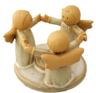 Joyful Circle Of Angels Ceramic Tealight Candle Holder