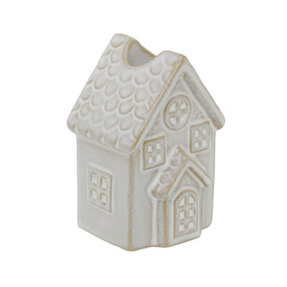 Ceramic House Candlestick Holder, 10.5cm Cottage Candle Holder for Dinner Candle