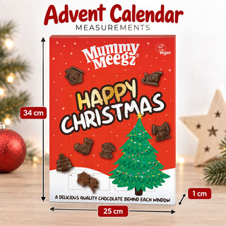 Mummy Meegz Vegan Chocolate Christmas Advent Calendar, Festive Shapes
