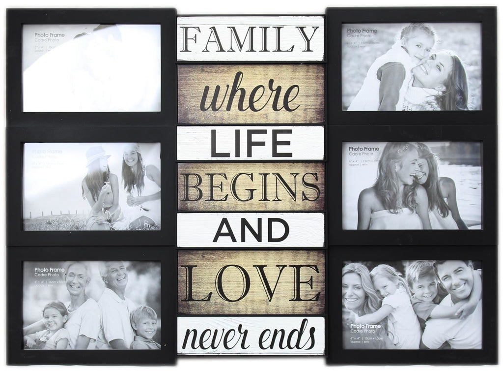 Wall Hanging Black Plastic Multiframe Collage Picture Quote Photo Fram ...